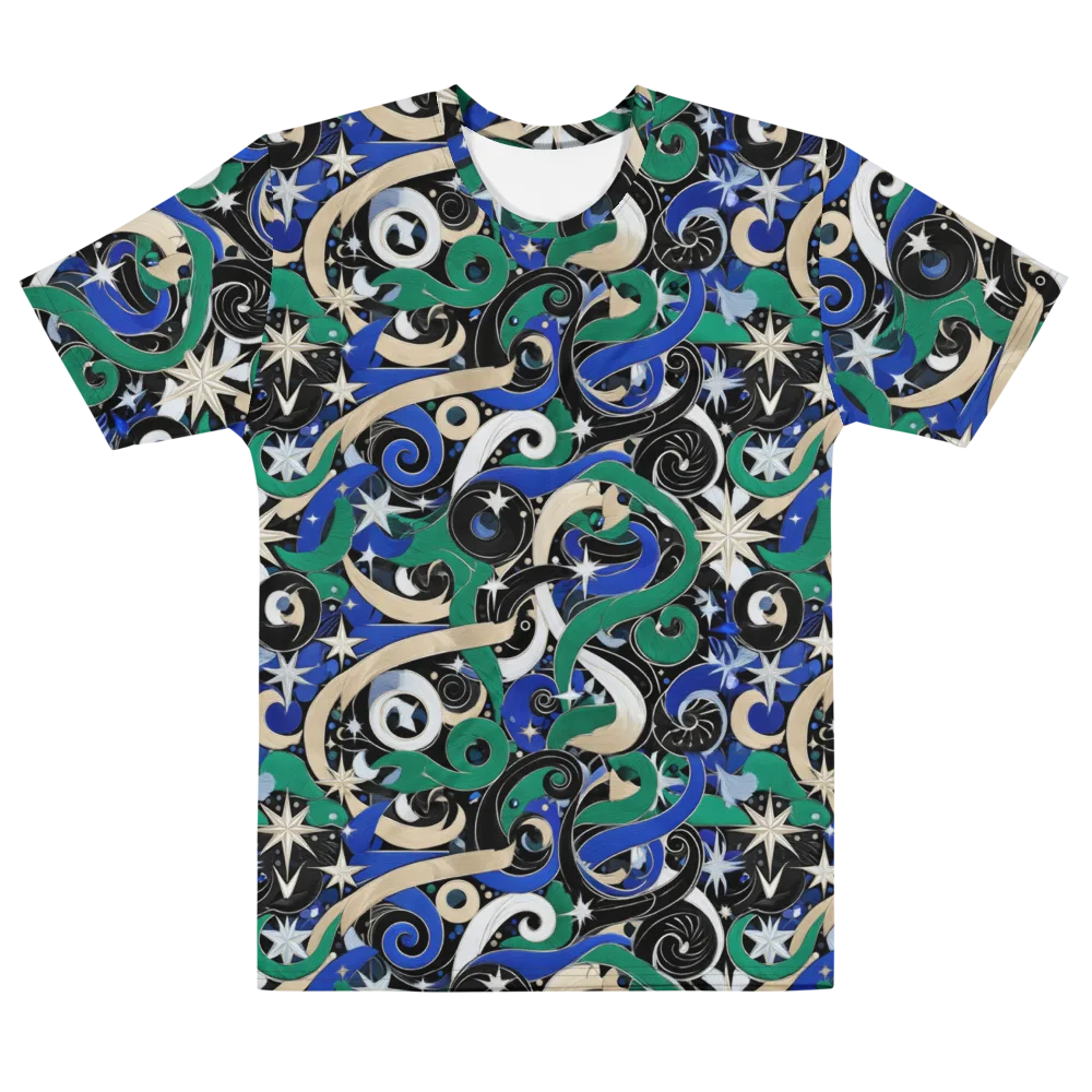 Starfall Baroque on Men's Cotton Crew Neck T-Shirt — Front