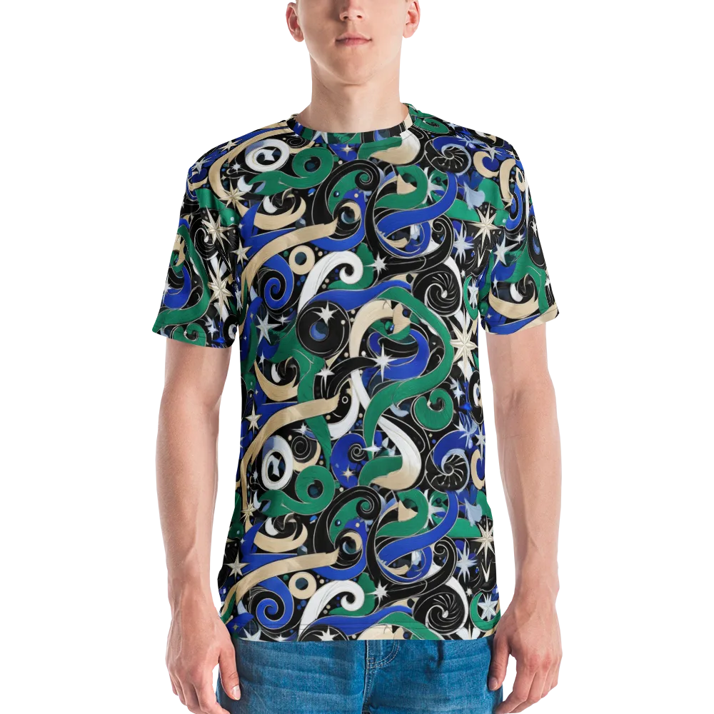 Starfall Baroque on Men's Crew Neck T-Shirt — Front