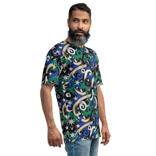 Starfall Baroque on a Men's Crew Neck T-Shirt