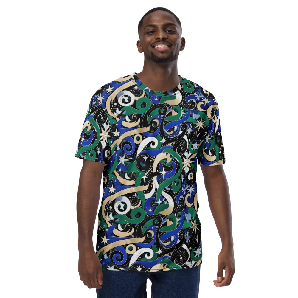 Starfall Baroque on Men's Crew Neck T-Shirt — Front