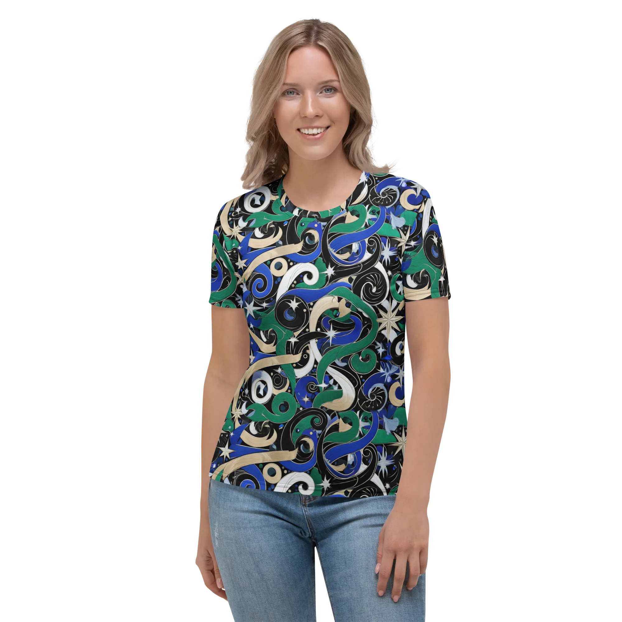 Starfall Baroque on Women's Crew Neck T-Shirt — Front