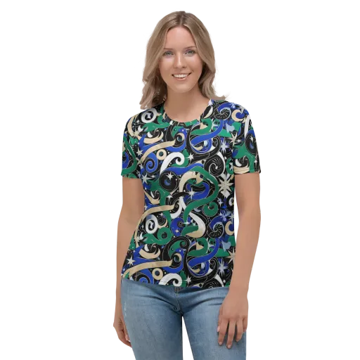 Starfall Baroque on a Women's Crew Neck T-Shirt