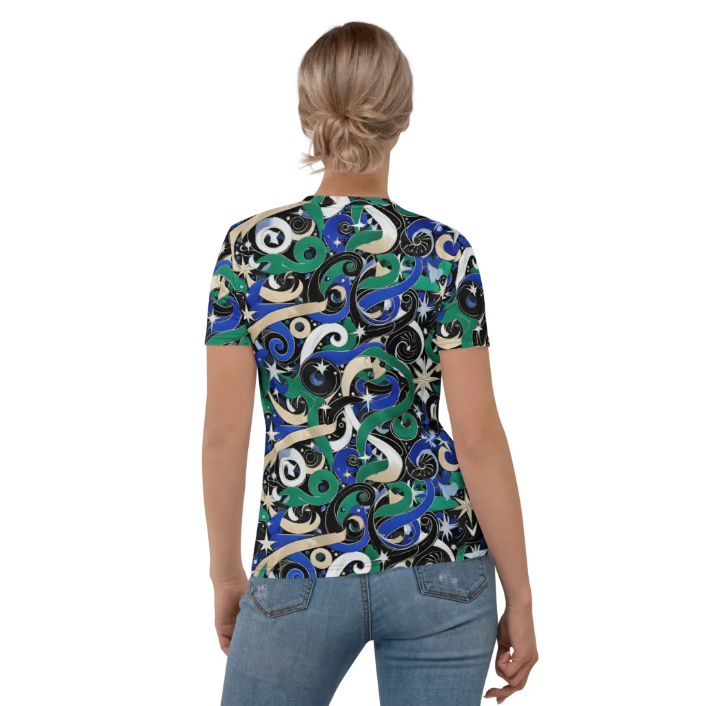 Starfall Baroque on Women's Crew Neck T-Shirt — Back