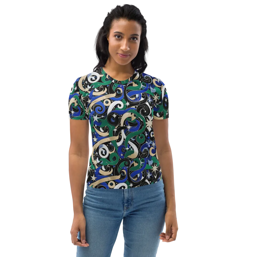 Starfall Baroque on Women's Crew Neck T-Shirt — Front