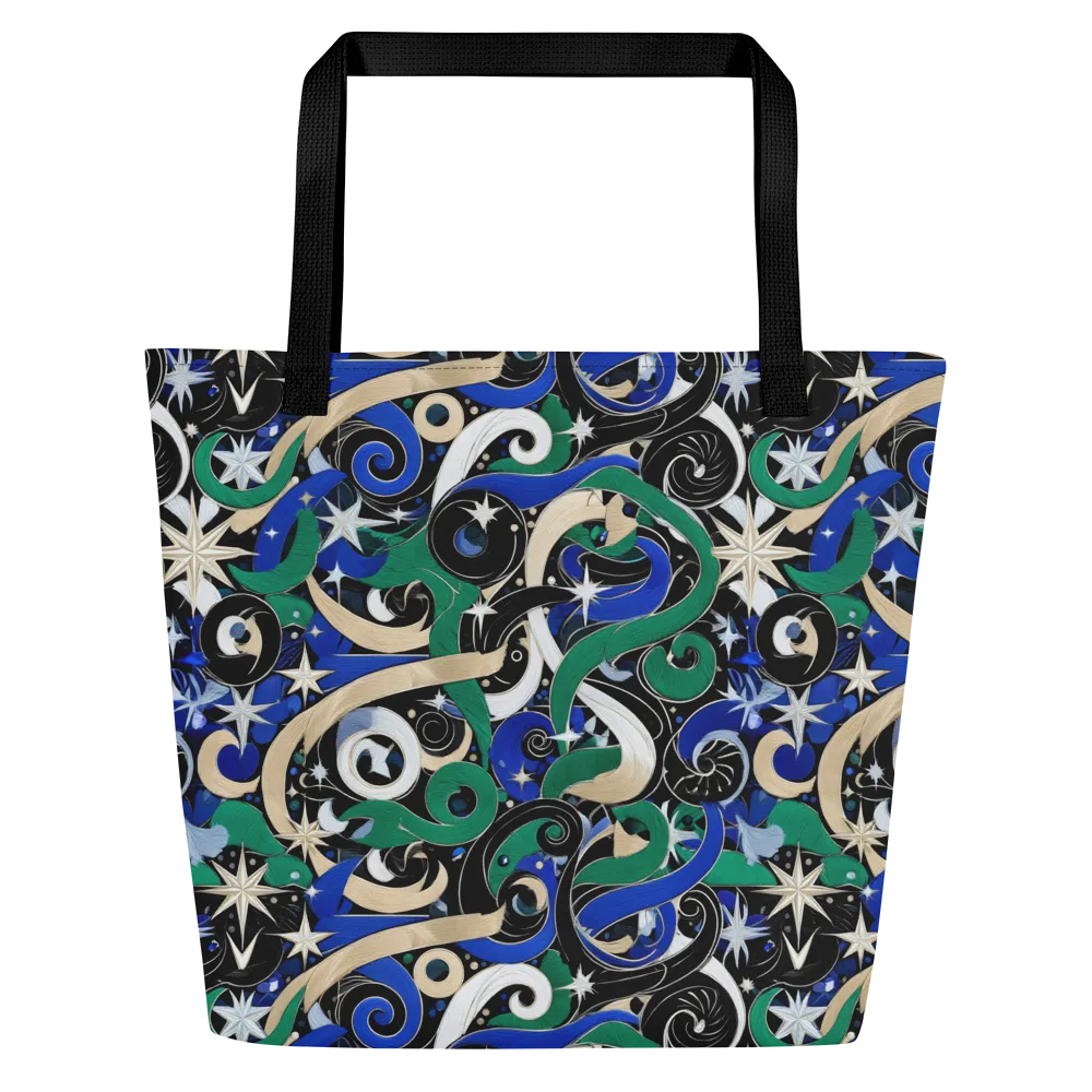 Starfall Baroque on Large Tote Bag W/ Pocket — Front