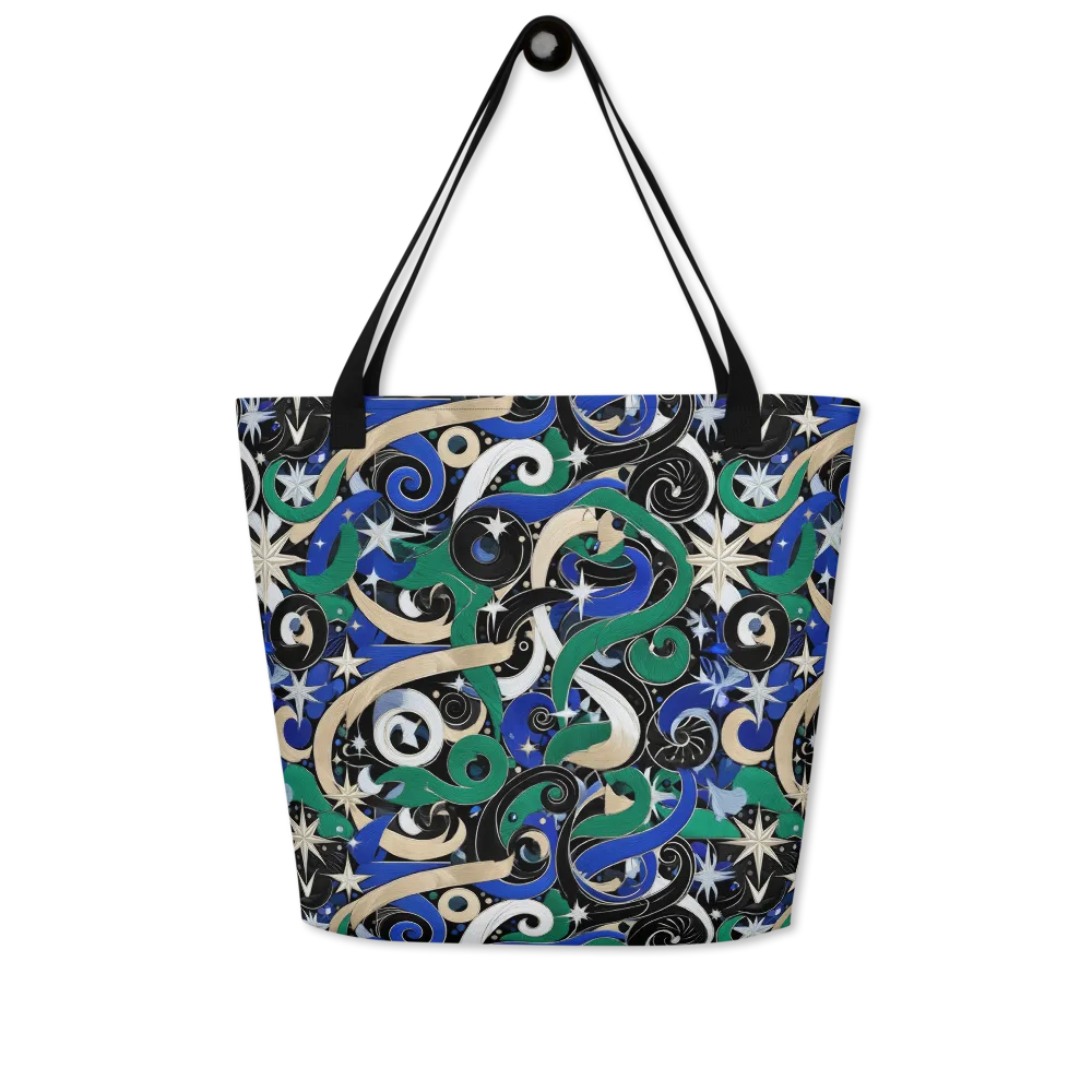 Starfall Baroque on Large Tote Bag W/ Pocket — Front