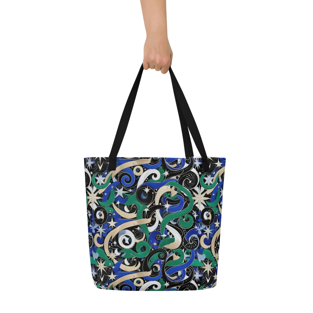 Starfall Baroque on Large Tote Bag W/ Pocket — Front