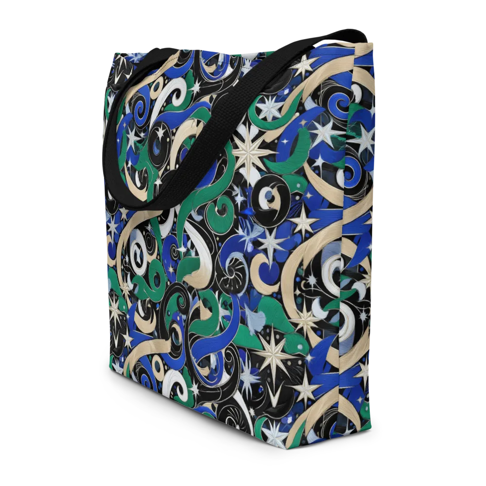 Starfall Baroque on Large Tote Bag W/ Pocket — Front