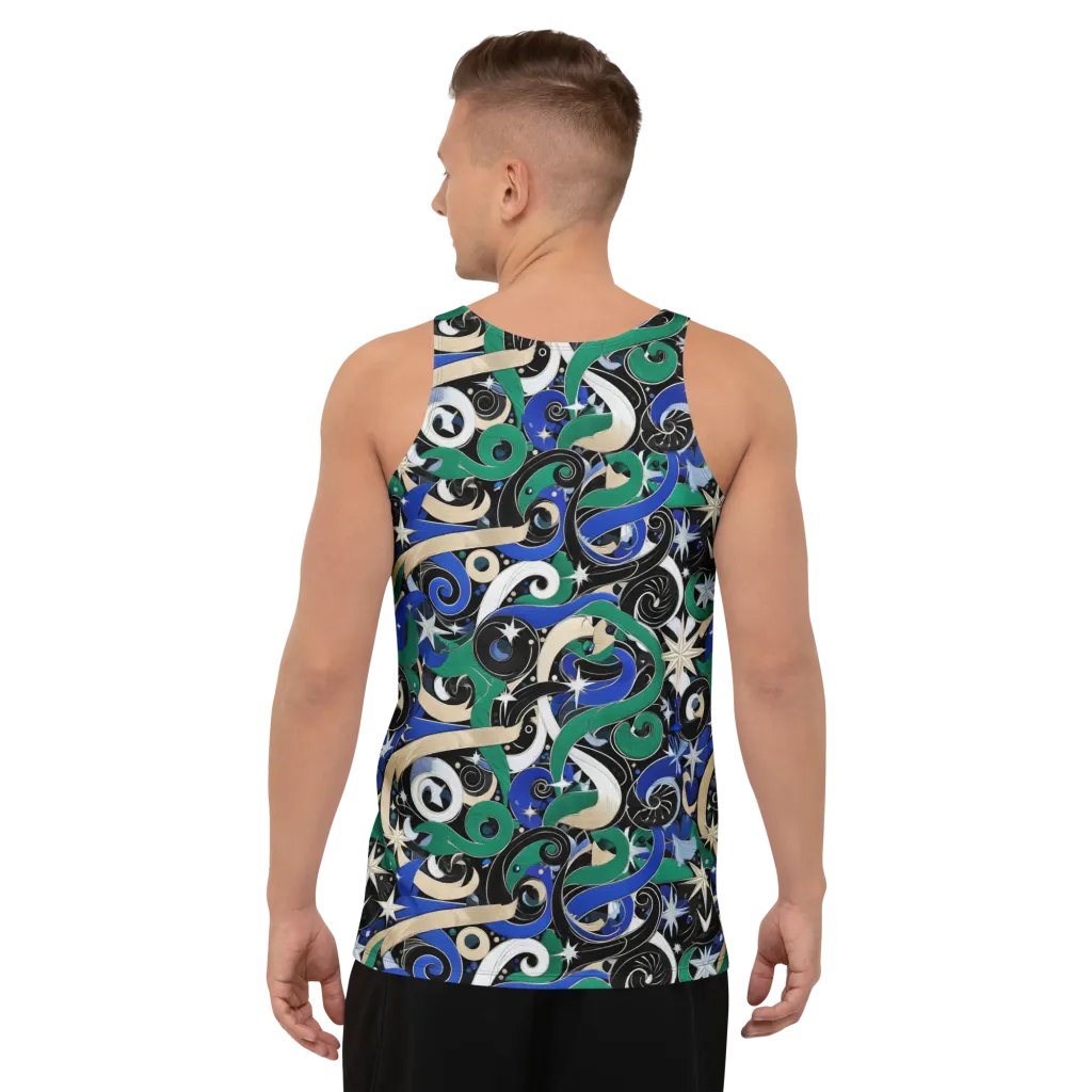 Starfall Baroque on Men's Tank Top — Back