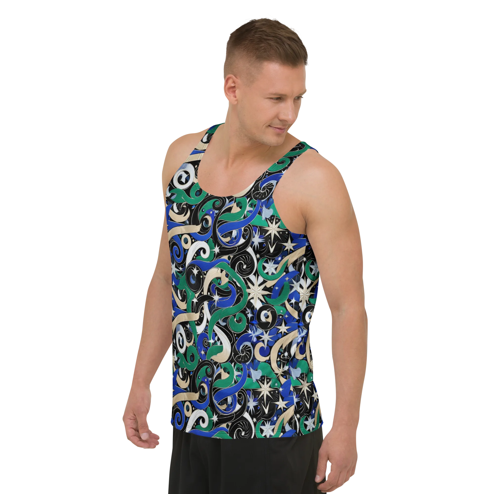 Starfall Baroque on Men's Tank Top — Left Front