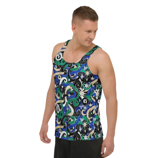 Starfall Baroque on a Men's Tank Top