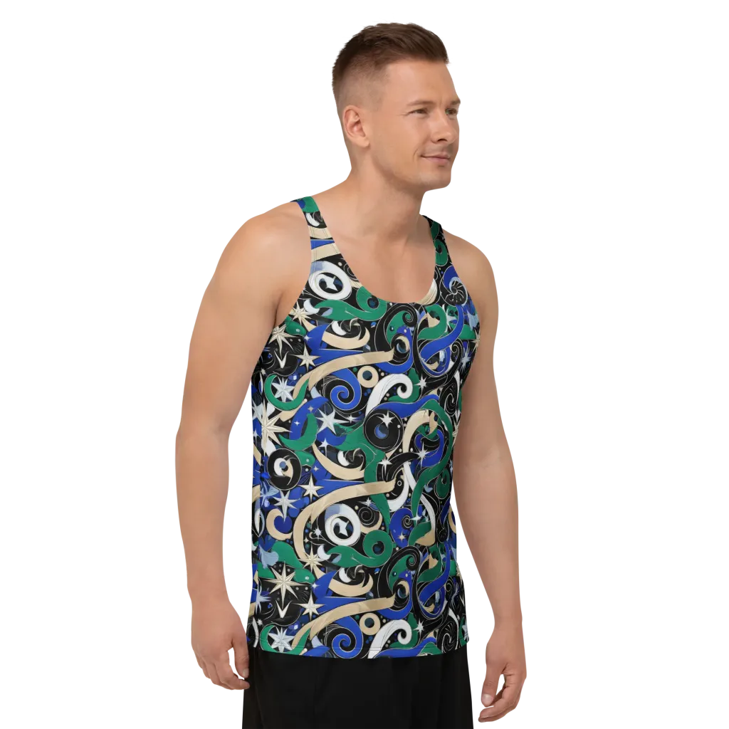 Starfall Baroque on Men's Tank Top — Right Front