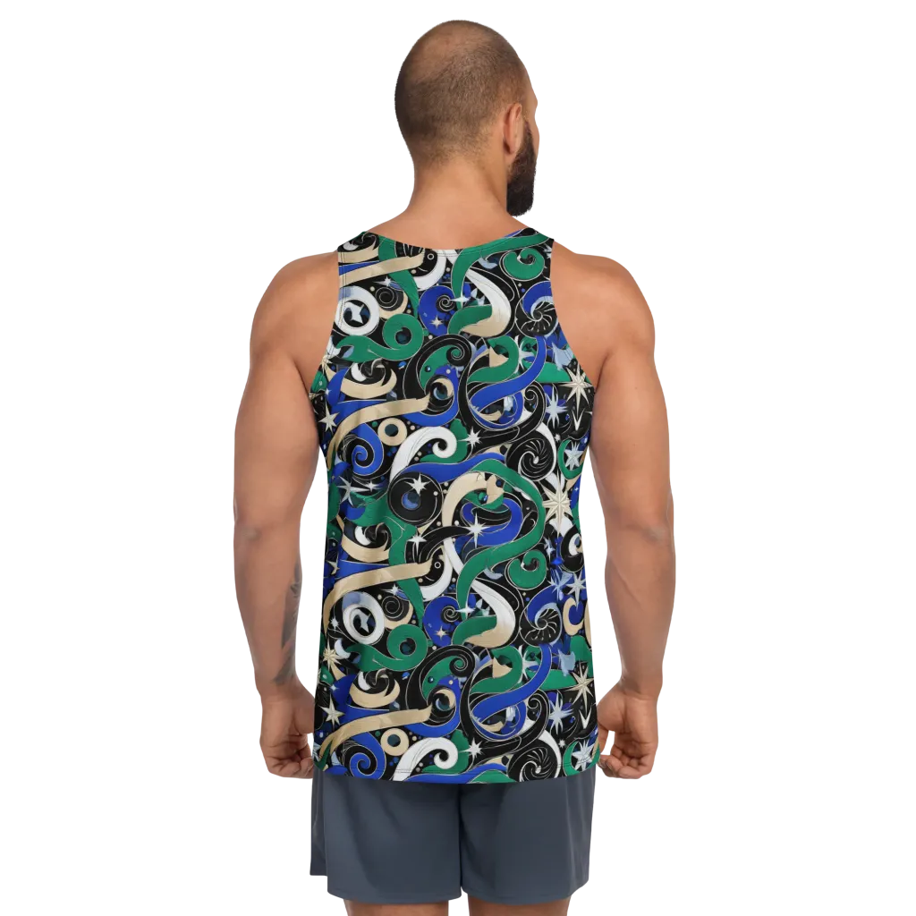 Starfall Baroque on Men's Tank Top — Back