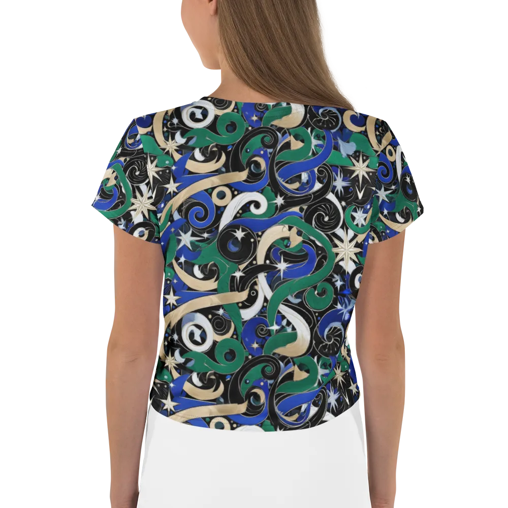 Starfall Baroque on Crop Tee — Back