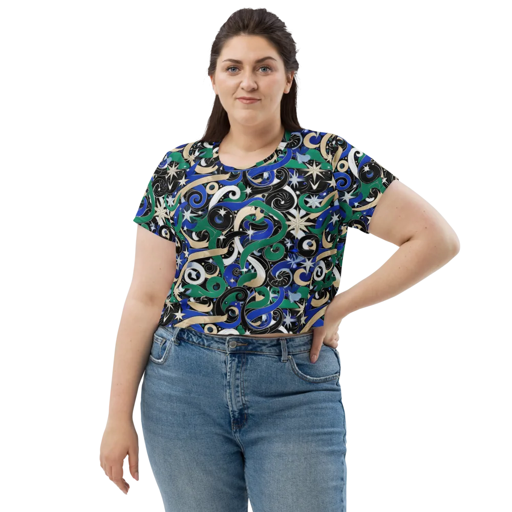 Starfall Baroque on Crop Tee — Front