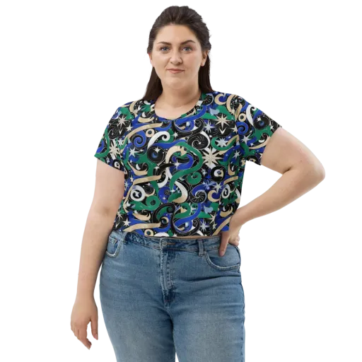 Starfall Baroque on a Crop Tee