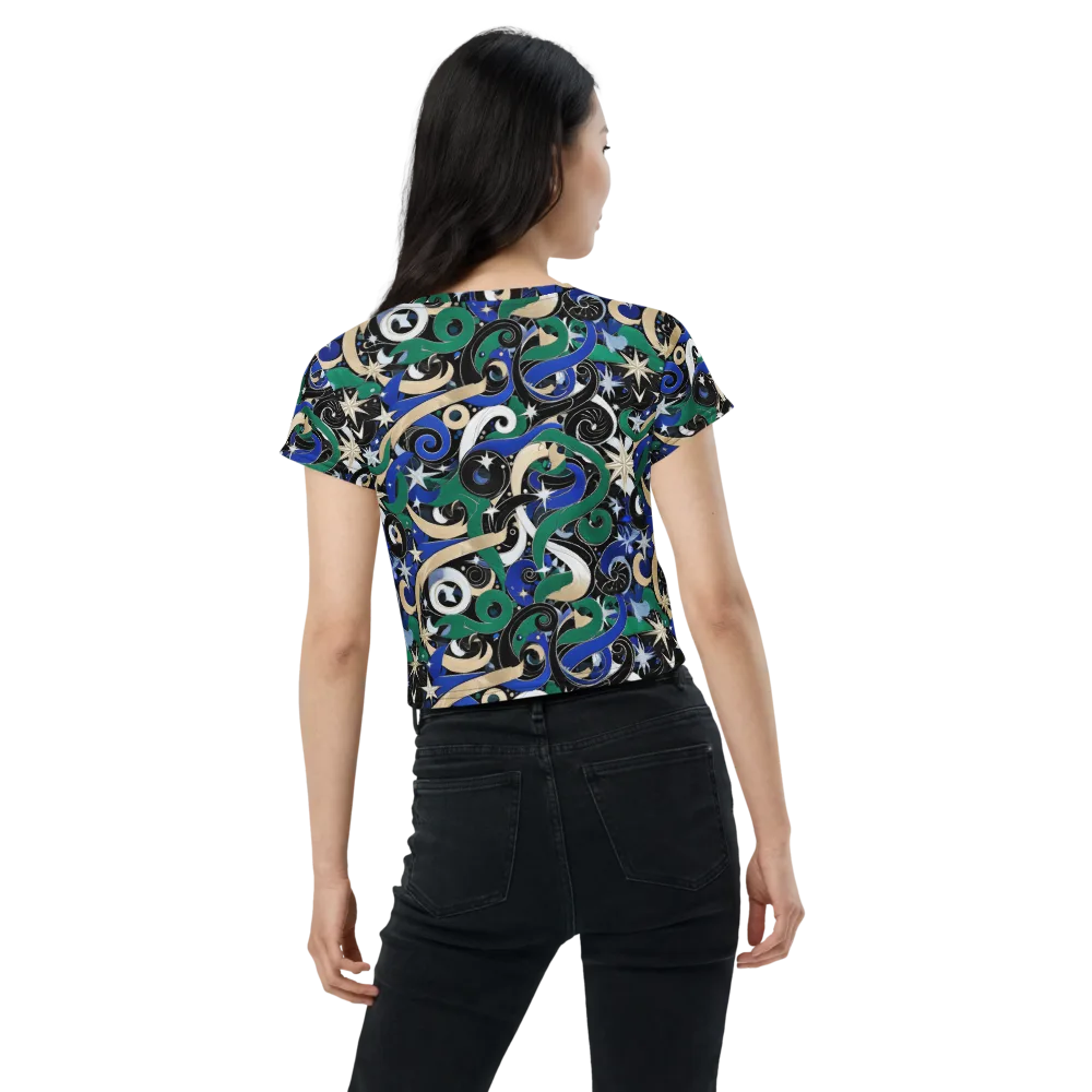 Starfall Baroque on Crop Tee — Back