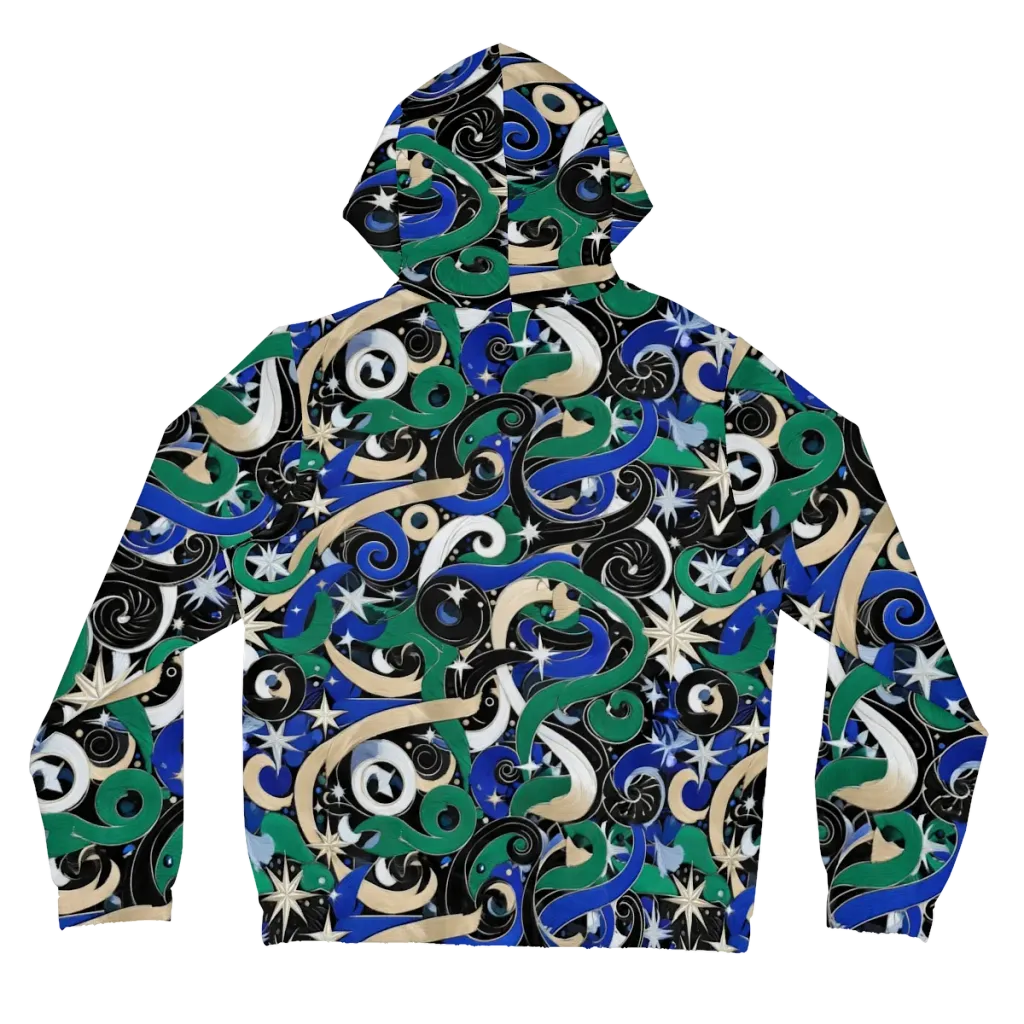 Starfall Baroque on Women's Full-Zip Hoodie — Back