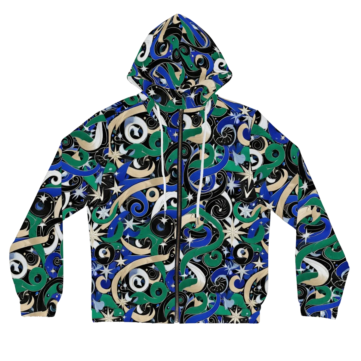 Starfall Baroque on Women's Full-Zip Hoodie — Front