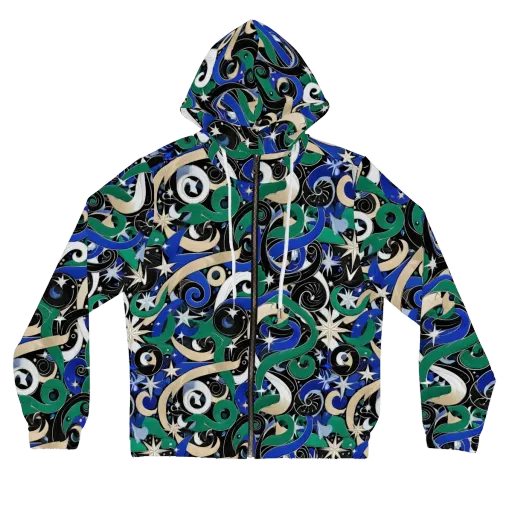 Starfall Baroque on a Women's Full-Zip Hoodie