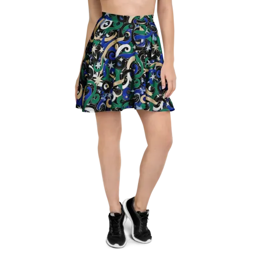 Starfall Baroque on a Skater Skirt