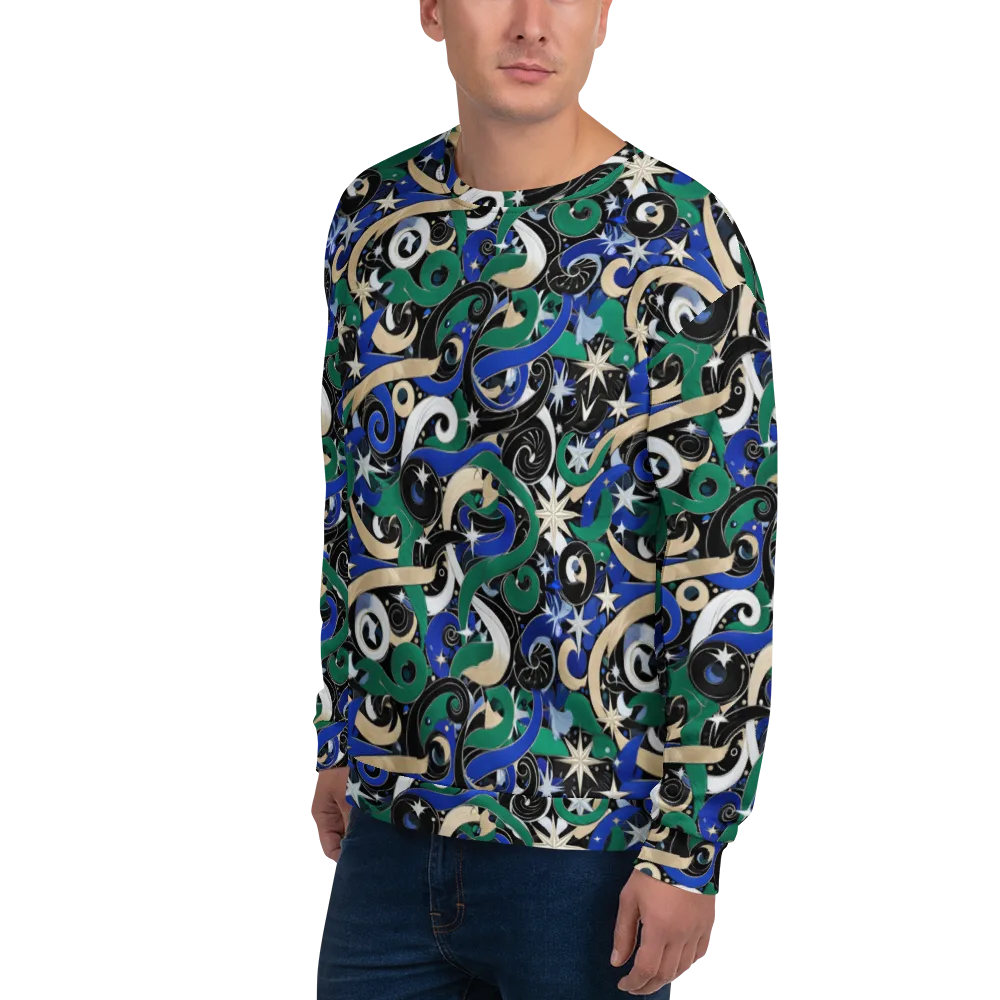 Starfall Baroque on Sweatshirt — Left Front