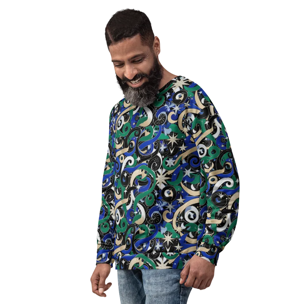 Starfall Baroque on Sweatshirt — Left Front