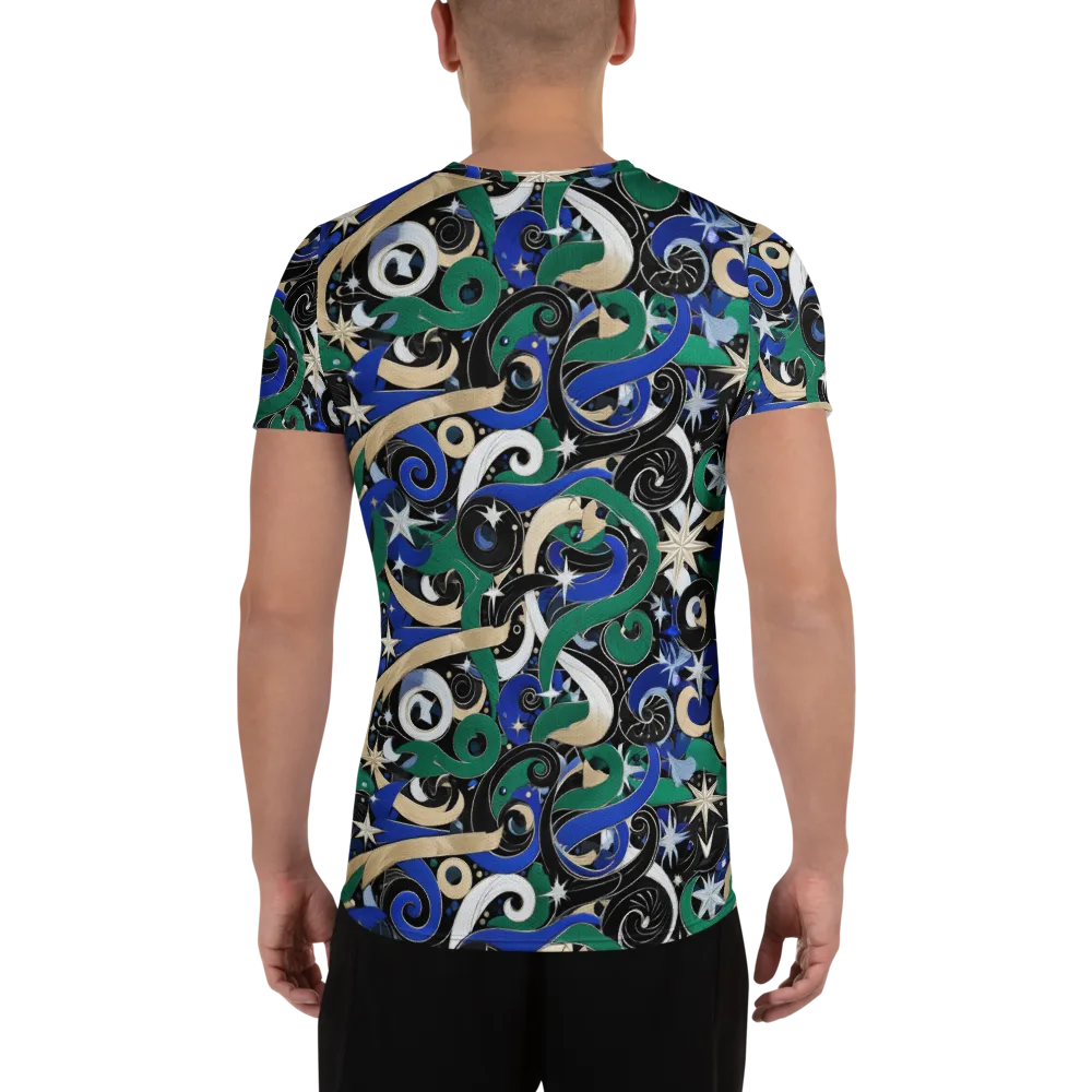 Starfall Baroque on Men's Athletic T-Shirt — Back