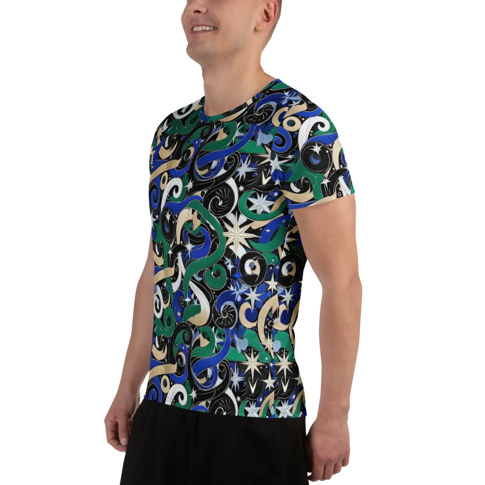 Starfall Baroque on Men's Athletic T-Shirt — Left