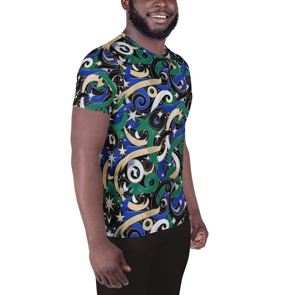 Starfall Baroque on Men's Athletic T-Shirt — Right