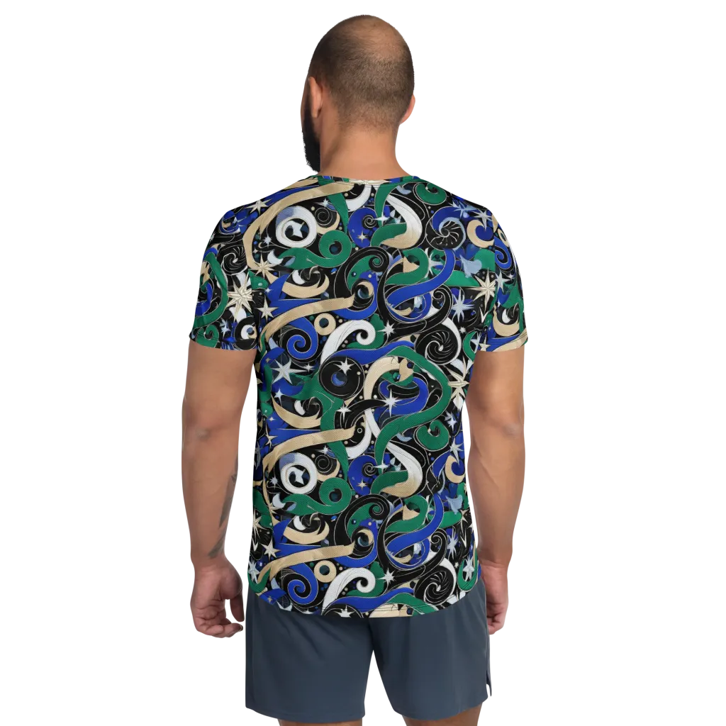 Starfall Baroque on Men's Athletic T-Shirt — Back