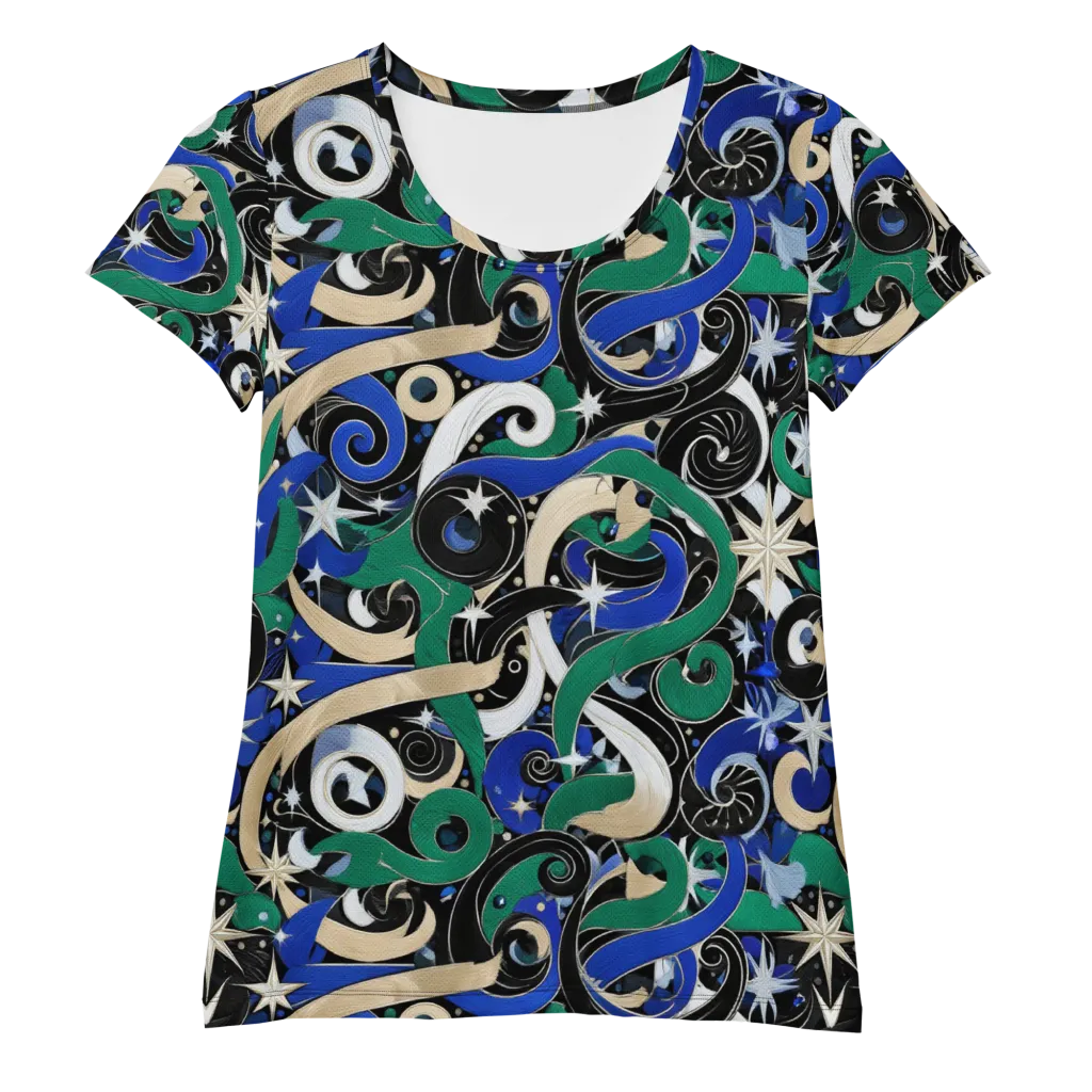 Starfall Baroque on Women's Athletic T-Shirt — Front