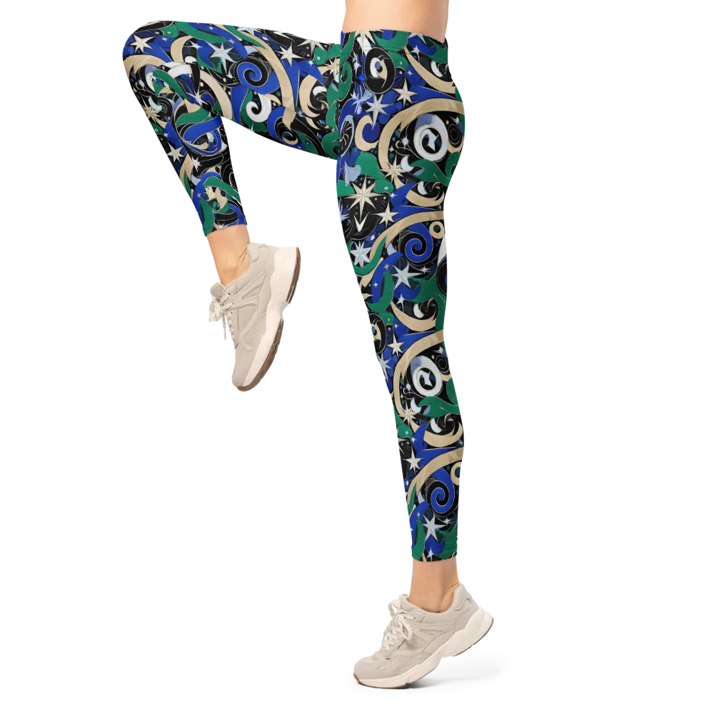 Starfall Baroque on Leggings — Left