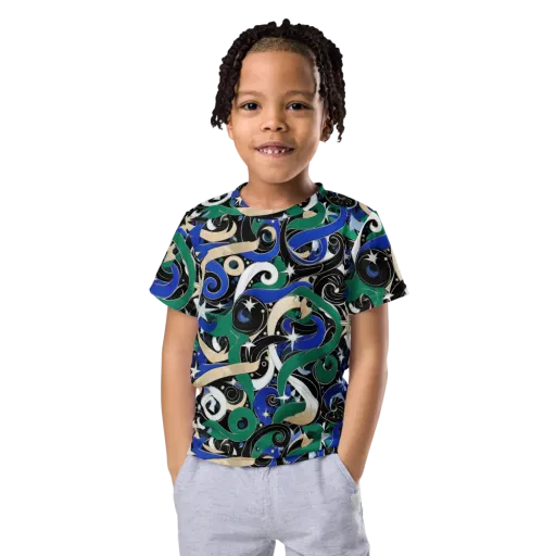 Starfall Baroque on a Kids Crew Neck T-Shirt