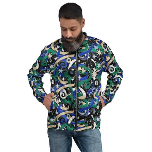 Starfall Baroque on a Bomber Jacket