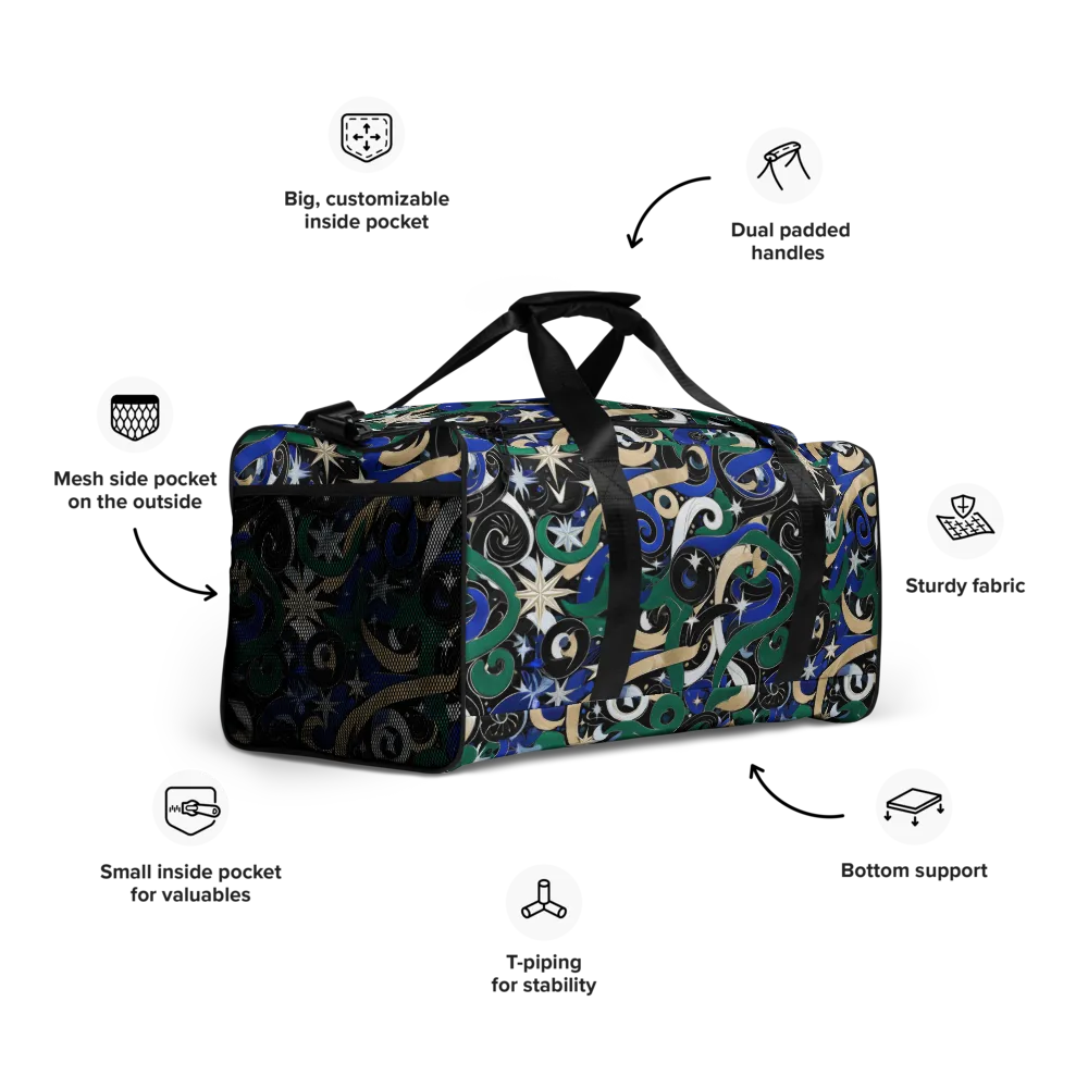 Starfall Baroque on Duffle Bag — Right Front