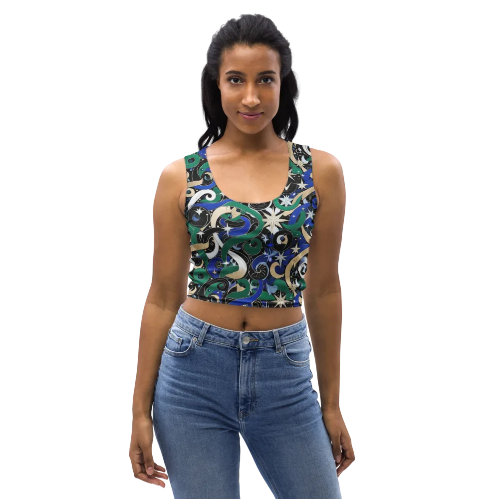 Starfall Baroque on Crop Top — Front