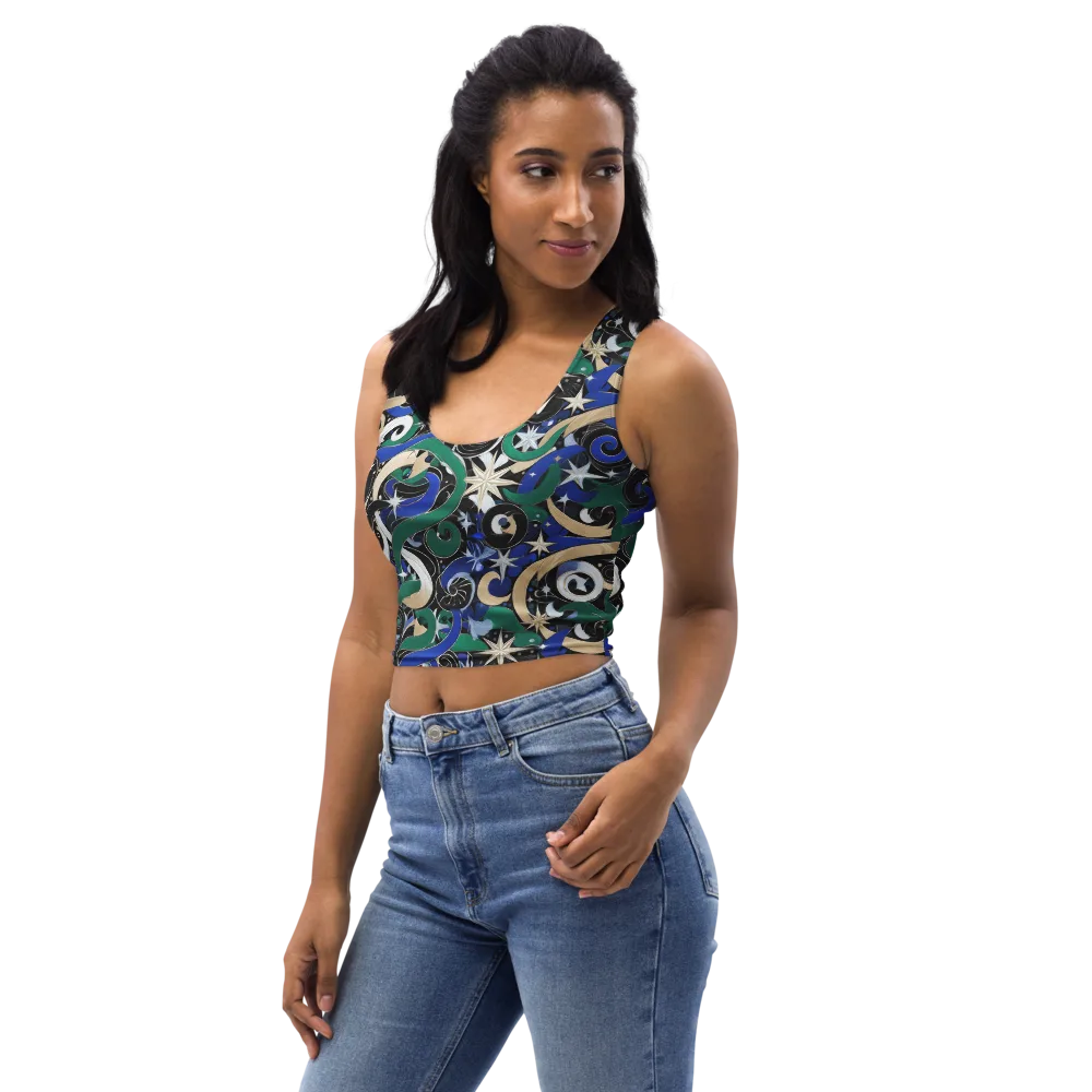 Starfall Baroque on Crop Top — Left Front