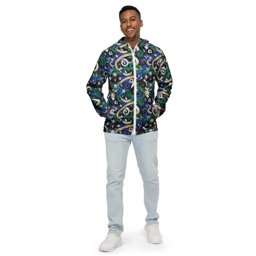 Starfall Baroque on a Men's Windbreaker