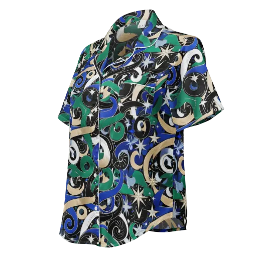Starfall Baroque on a Women's Short Sleeve Pajama Top