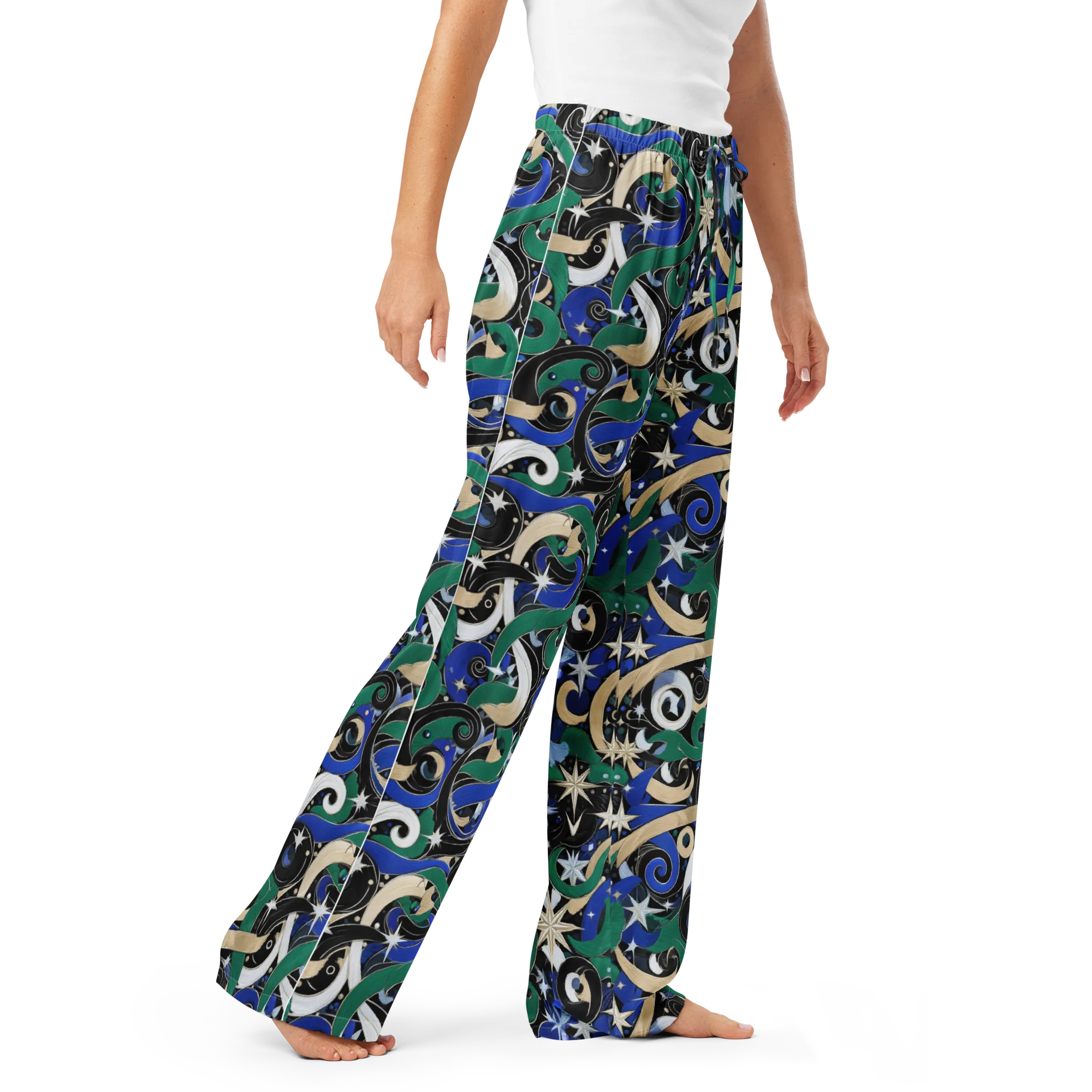 Starfall Baroque on Women's Pajama Pants — Right Front