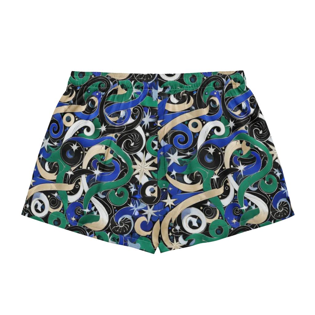 Starfall Baroque on Women's Pajama Shorts — Back