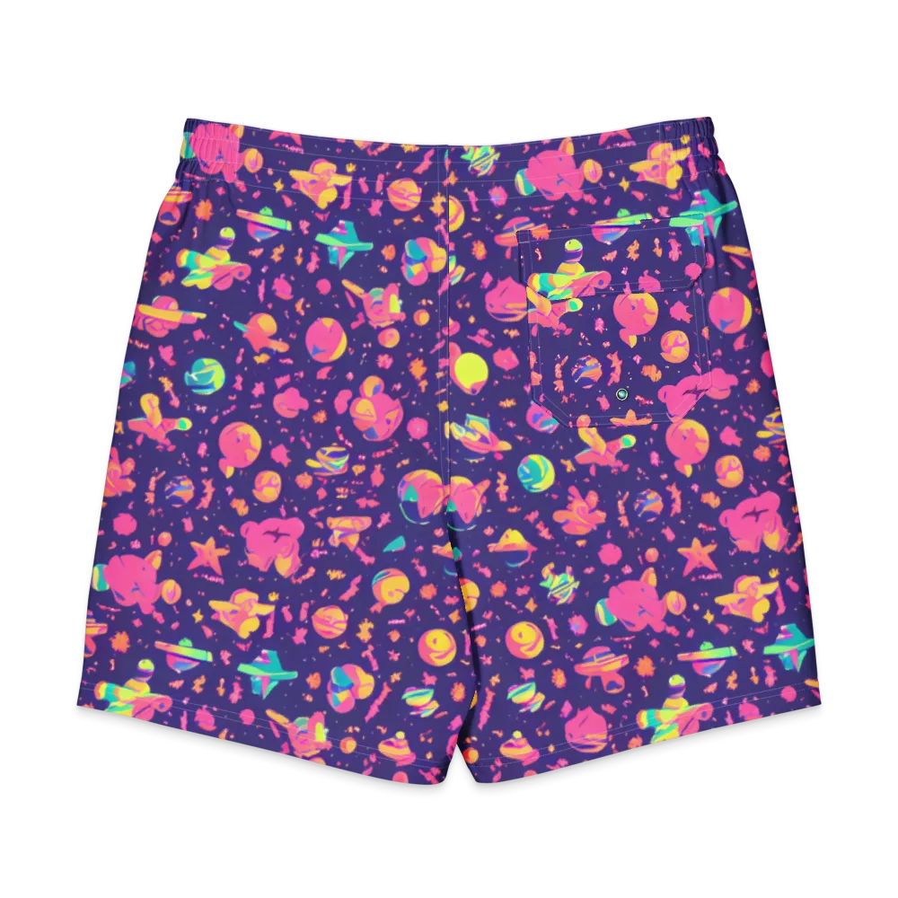 Cosmic Confetti on Men's Board Shorts — Back