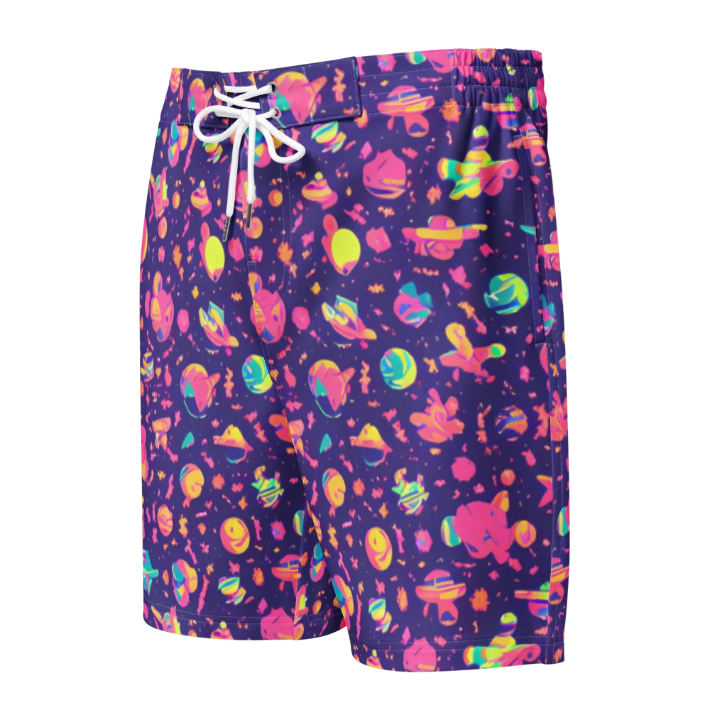 Cosmic Confetti on Men's Board Shorts — Front