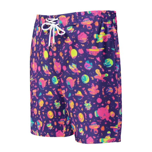 Cosmic Confetti on a Men's Board Shorts