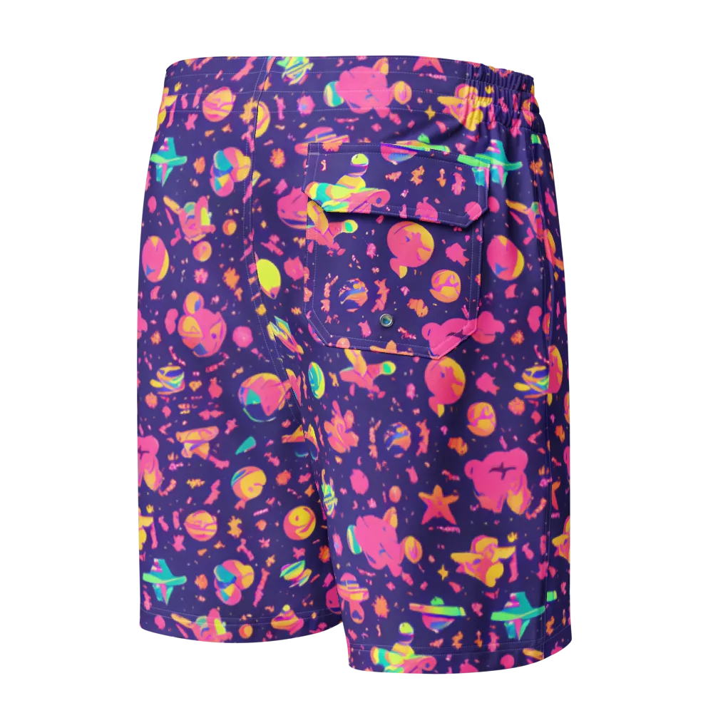 Cosmic Confetti on Men's Board Shorts — Back