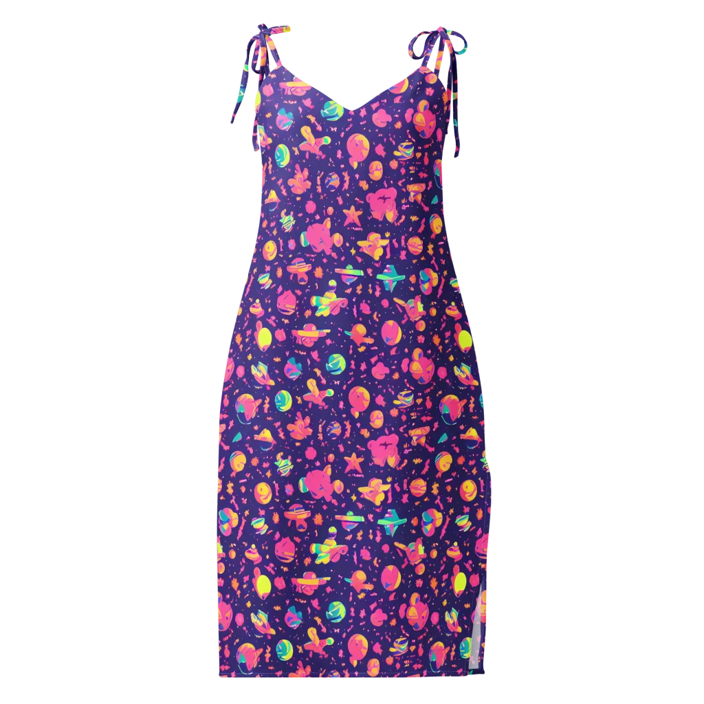 Cosmic Confetti on Slip Dress — Front
