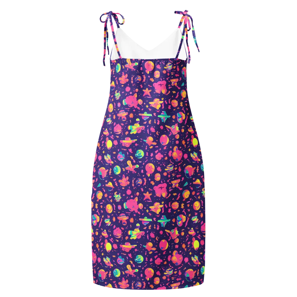 Cosmic Confetti on Slip Dress — Back
