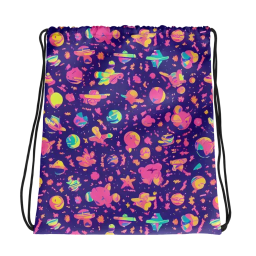 Cosmic Confetti on a Drawstring Bag