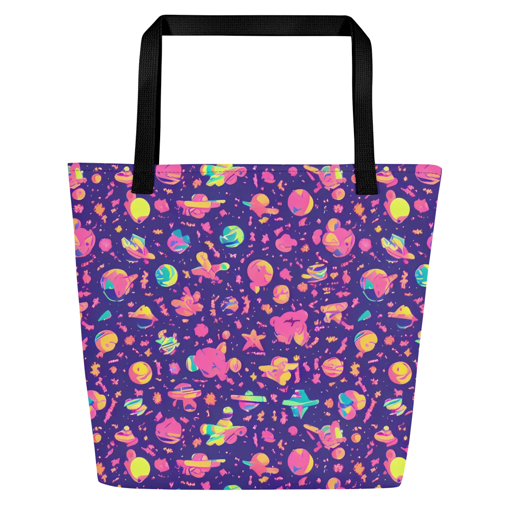 Cosmic Confetti on Large Tote Bag W/ Pocket — Front